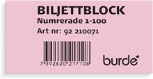 Biljettblock 1-100 rosa