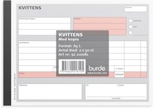 Kvittens A5L med 1 kopia 2 x 50 blad